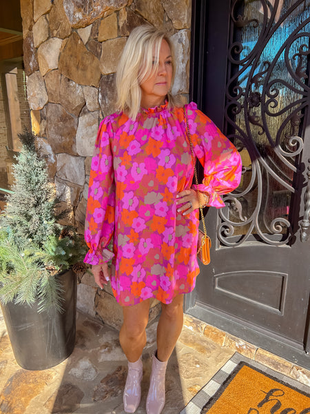 The Thrill of it Pink Floral Dress