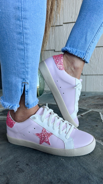 Cleo Pink And Rose Star Sneakers