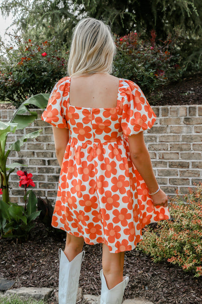 Oh Happy Daisy Orange Dress