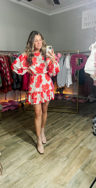 Love Is In The Air Floral Mini Dress