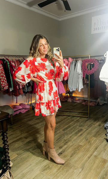 Love Is In The Air Floral Mini Dress