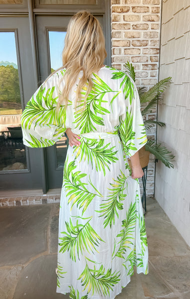 Lets Get Tropical Green Maxi Dress